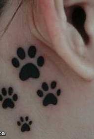 ear totem paw print tattoo pattern
