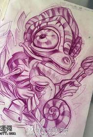 скица рукописа скица тетоважа корњаче