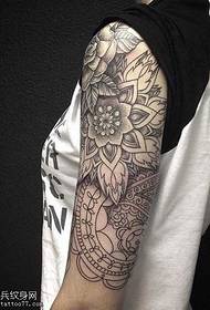 arm flower totem tattoo pattern