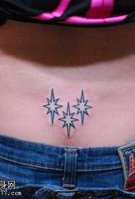 Wzór tatuażu talia gwiazda