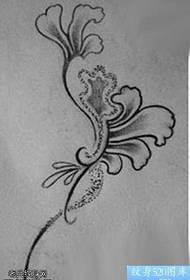 Manuscript Flower Totem Flower Tattoo Pattern