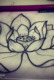 simpleng magandang pattern ng pattern ng Lotus tattoo