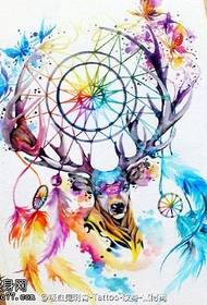 Tafaʻaiga Taumafa i le Watercolor Le Deer Tattoo