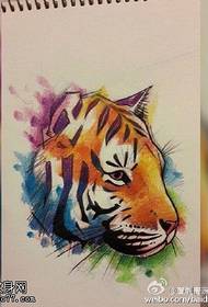 modèle de tatouage manuscrit d'encre tigre