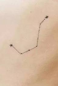 personal simple constellation tattoo pattern