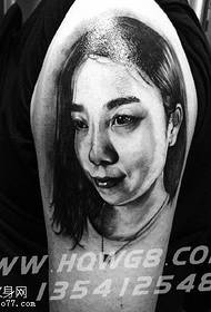 shoulder wife portrait tattoo pattern