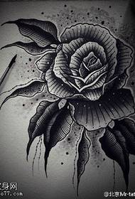 manuscript rose tattoo pattern