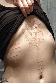 fermoso patrón de tatuaxe invisible de moda