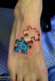 personal 3d puzzle tattoo pattern