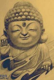 rukopis super roztomilý Buddha tetování vzor