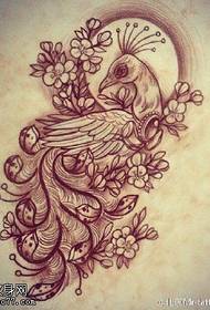manuskript utsökt Phoenix tatuering mönster