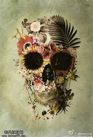 pattern sa tattoo sa floral skull skull