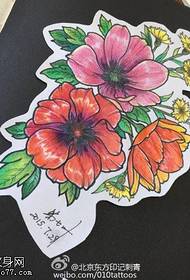 arm bright floral tattoo pattern
