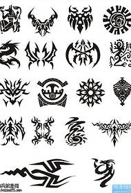 Manuskript cool totem tatuering mönster