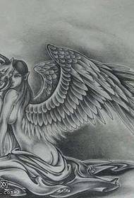 manuscript with prajna mask female angel tattoo pattern