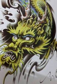 Manuscript Dominant Chinese Dragon Tattoo Pattern