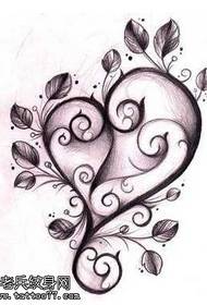 rękopis piękna miłość totem wzór tatuażu