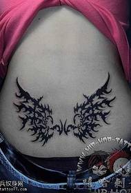 Waist Trend Totem Wing Tattoo Pattern