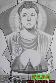 Buddha en anert mächtegt Design Tattoo Muster