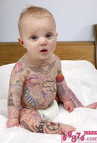 mielas mielas kūdikio asmenybės logotipo tatuiruotė