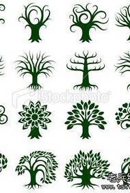 a set of tree tattoo manuscript patterns