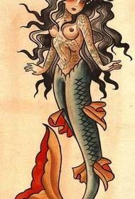 Rukopis morskej panny tetovanie