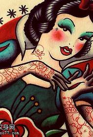 portrait Snow White tattoo picture