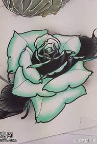 Manuscript Sketch Rose Tattoo Pattern
