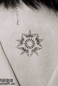 ຮູບແບບ tattoo totem ຂະ ໜາດ ນ້ອຍຢູ່ດ້ານຫຼັງ