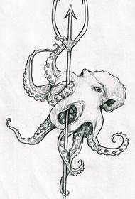 manuscript very octopus tattoo pattern