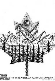 Rukopis Maple Leaf Tattoo Pattern
