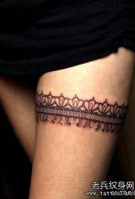 lace-side tattoo pattern