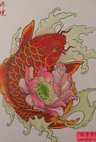 Patrón de tatuaxe de peixe