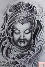 Rukopis Guanyin Buddha tetovanie vzor