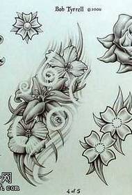manuscript lily tattoo pattern