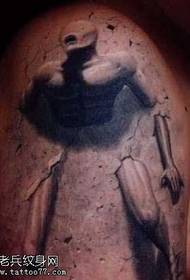 paže 3D kámen vyřezávající osoba tetování vzor