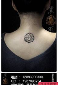 djevojka vrat lijepo popularan totem mali uzorak tetovaže lotosa