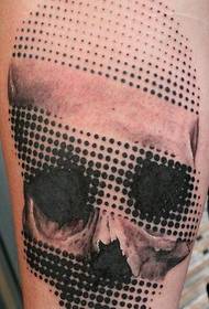 a point skull tattoo work
