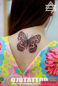 လှပသောလည်ပင်းတက်တူးထိုးလိပ်ပြာ tattoo ပုံစံ