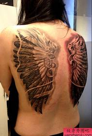 recommend a beautiful full back Wing tattoo works