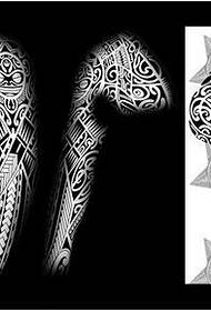 a popular classic flower arm totem tattoo manuscript