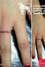 girl finger small totem vines Tattoo pattern