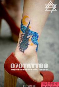 una hermosa foto de tatuaje de estrella de ank