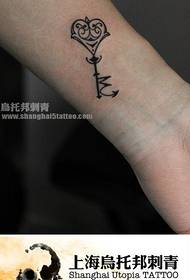 girls wrist beautifully Totem key with constellation tattoo pattern