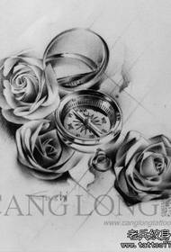 a set of exquisite popular compass rose tattoo manuscripts
