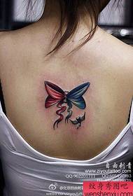 girl's popular small bow tattoo pattern
