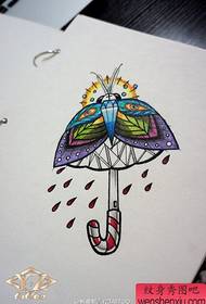 a popular classic moth umbrella tattoo pattern