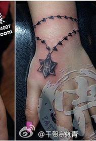 fată încheietura mică și clară model de tatuaj Brățară