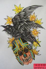 Популярний популярний рукопис татуювання ворон