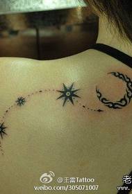 noies espatlles petites i populars patrons de tatuatges de estrelles de lluna totem i populars